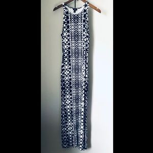 Black and white tank top maxi dress.